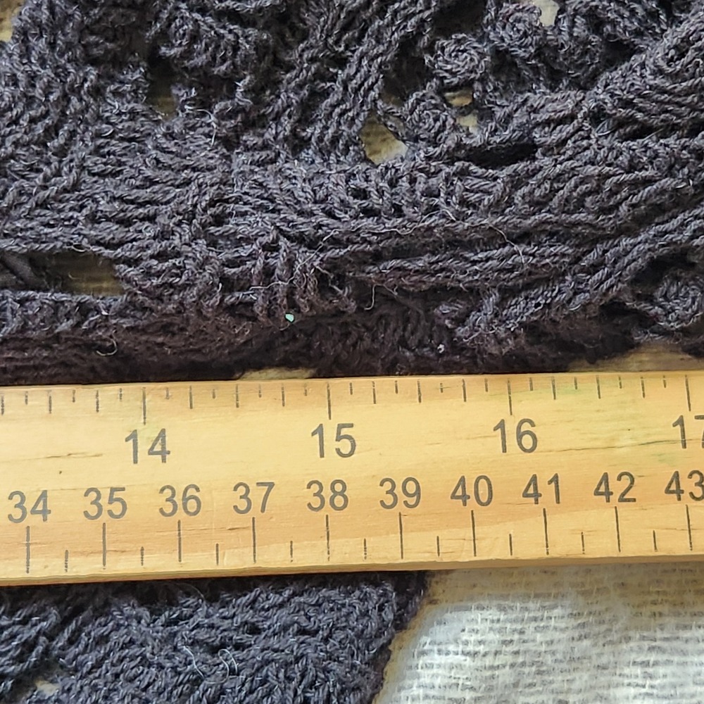NWT Vicki Idem Ditto Cropped Crochet Top Size M Black Long Sleeve Sheer‎ - Picture 6 of 7